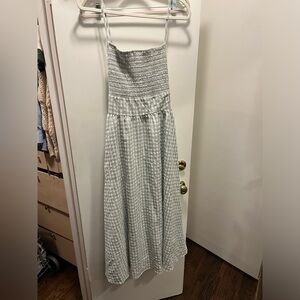 Green Gingham Adjustable shoulder strap dress size:L